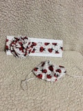 Kids Ladybug Headband And Mask Set