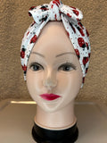 Kids Ladybug Turban With Bow Top