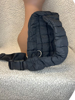 Black Quilted Puffer Sling Bag
