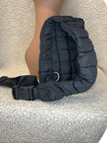 Black Quilted Puffer Sling Bag