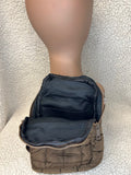 Brown Quilted Puffer Sling Bag