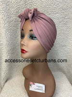 Dusty Rose Stretch Jersey Knit Chemo Turban