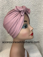 Dusty Rose Stretch Jersey Knit Chemo Turban