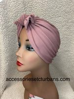 Dusty Rose Stretch Jersey Knit Chemo Turban