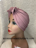 Dusty Rose Stretch Jersey Knit Chemo Turban