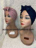 Dusty Rose Stretch Jersey Knit Chemo Turban