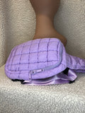 Light Purple Quilted Puffer Sling Bag