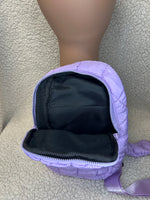 Light Purple Quilted Puffer Sling Bag