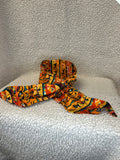 Orange Printed Wired Headband
