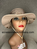 Khaki Uni-Sex Packable Sun Hat