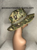 Light Green Camo Uni-Sex Packable Sun Hat