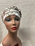 Christine Headwear Azure Printed Turban Magnolia Beige
