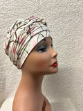 Christine Headwear Azure Printed Turban Magnolia Beige