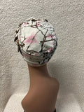 Christine Headwear Azure Printed Turban Magnolia Beige