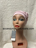 Christine Headwear Pink Lotus Bamboo Turban