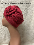 Christine Headwear Red Lotus Bamboo Turban