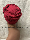 Christine Headwear Red Lotus Bamboo Turban