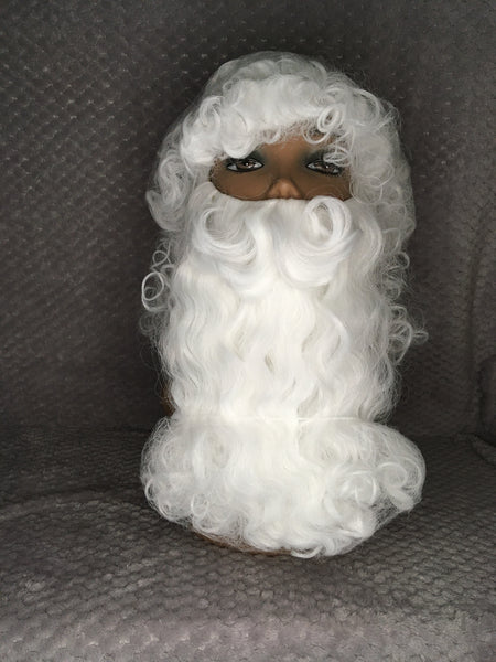 Santa Claus Beard And Wig Set