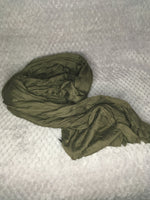 Olive Crinkle Jersey Scarf