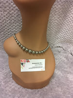 Stainless Steel Graduated Round Bead Necklace