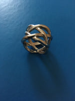 Stainless Steel Open Weave Band Ring